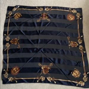 Vintage Ellen Tracy scarf with see through stripe